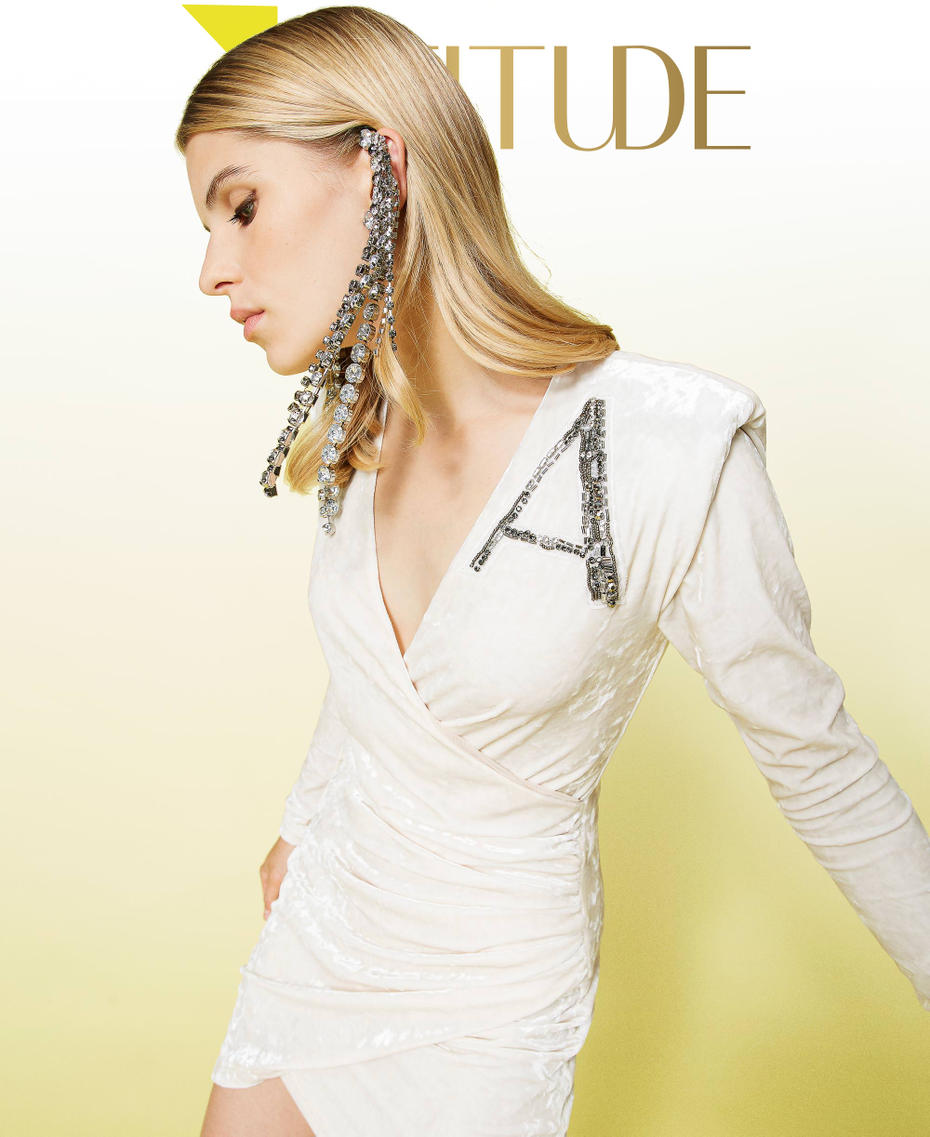 Бархатное платье Galena с нашивкой Перламутр женщина 212AT2350-01