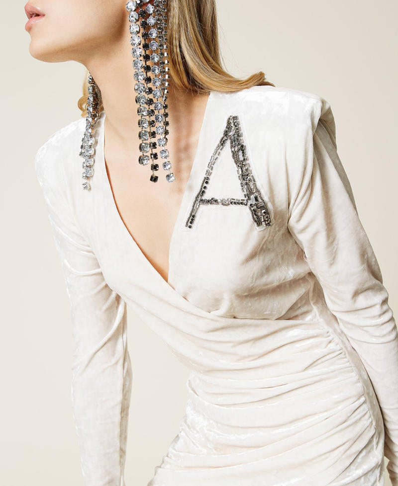 Бархатное платье Galena с нашивкой Перламутр женщина 212AT2350-05