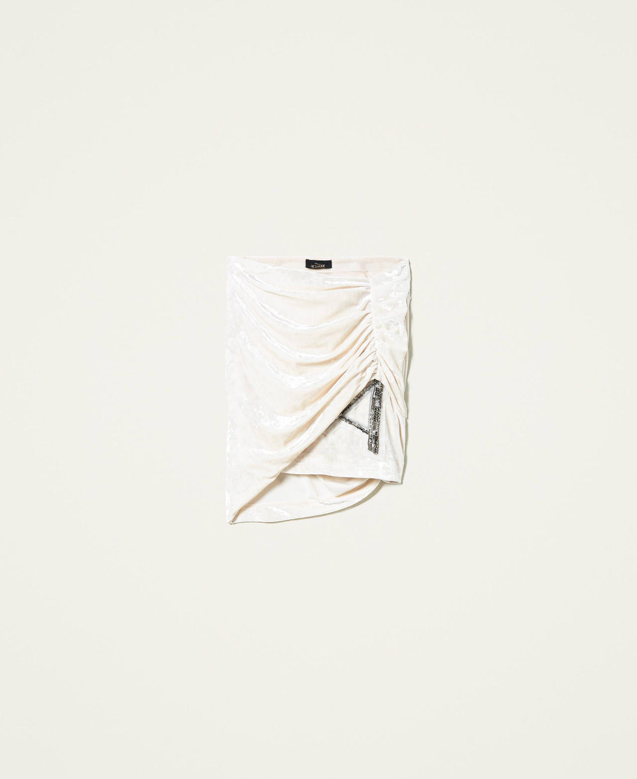 &lsquo;Galena&rsquo; velvet miniskirt Mother Of Pearl Woman 212AT2351-0S