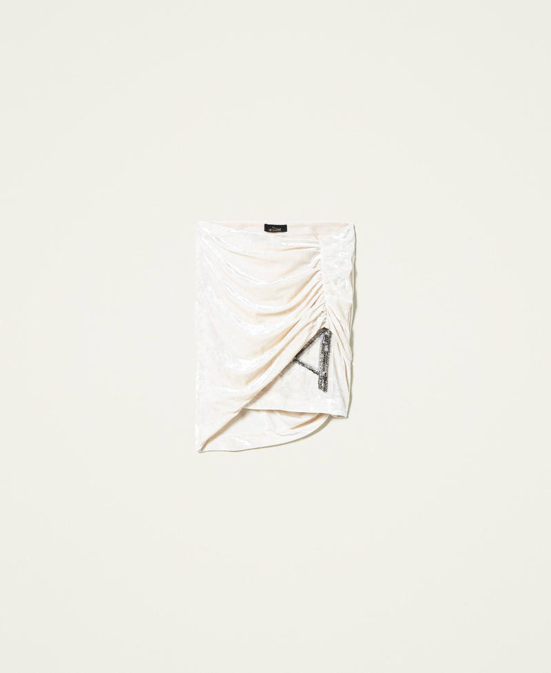 &lsquo;Galena&rsquo; velvet miniskirt Mother Of Pearl Woman 212AT2351-0S