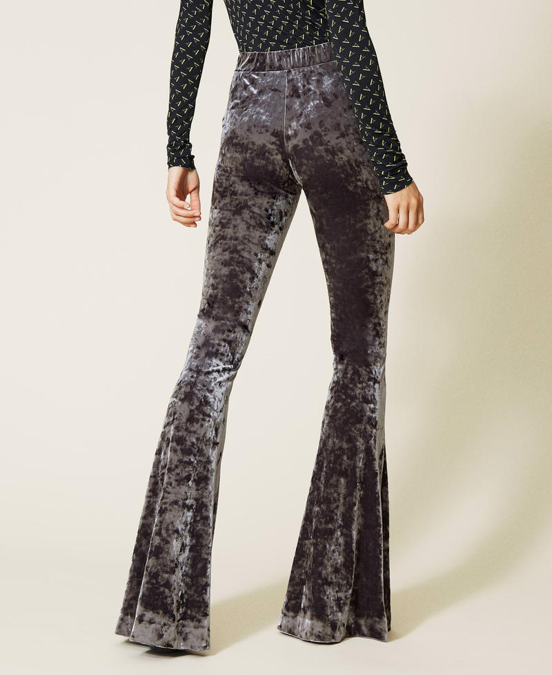 ‘Galena’ velvet trousers “Magnet” Grey Woman 212AT2352-04