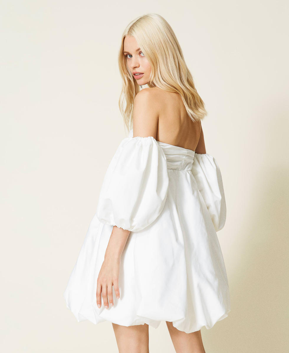 Robe Diamond en satin duchesse Femme Blanc TWINSET Milano