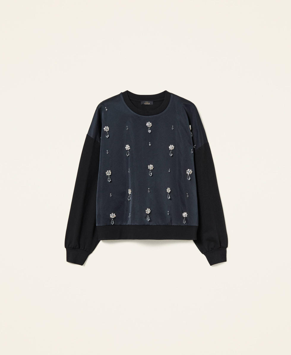&lsquo;Diamond&rsquo; duchesse sweatshirt Black Woman 212AT2386-0S