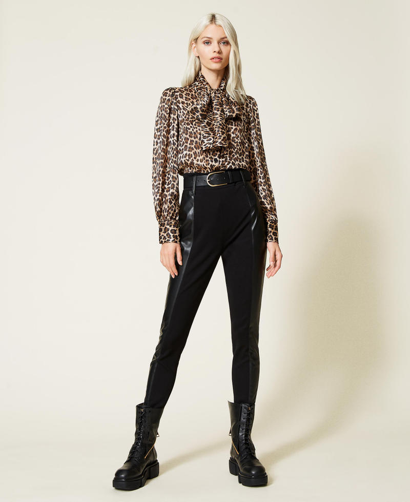 High waist skinny trousers Black Woman 212AT2392-02