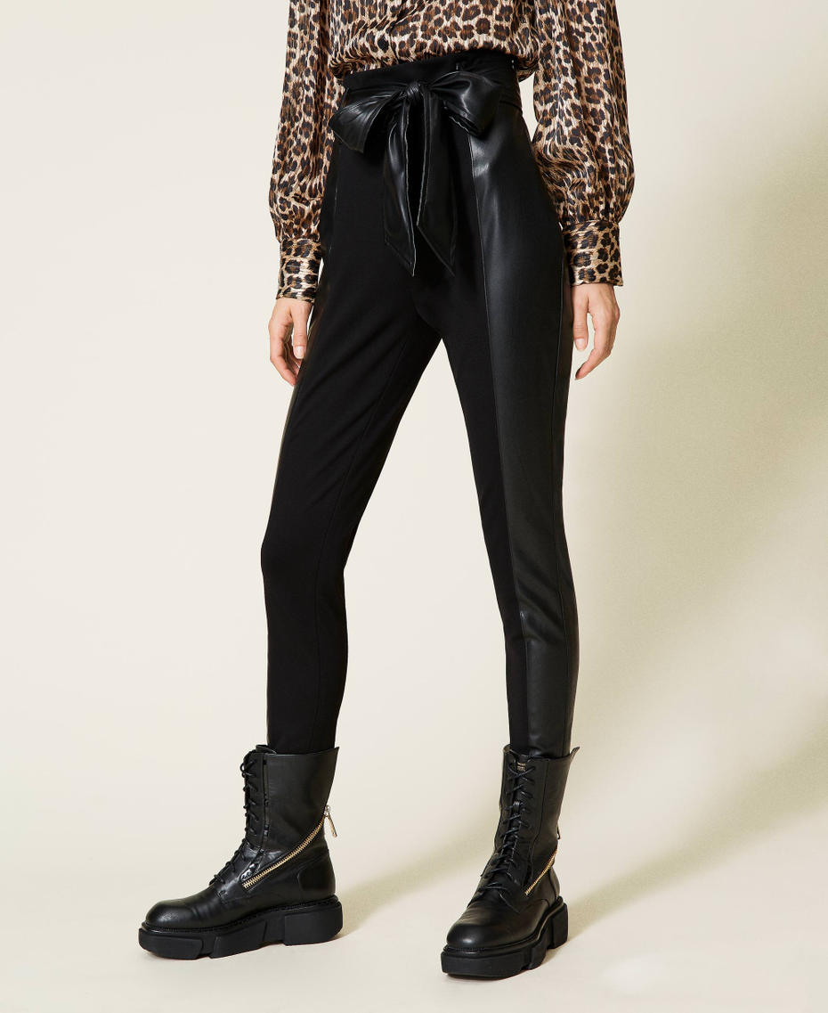 High waist skinny trousers Black Woman 212AT2392-05