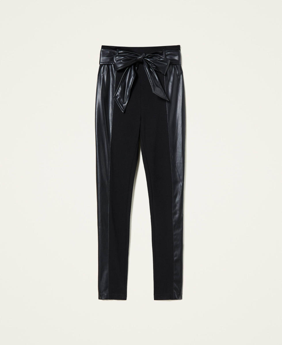 High-Waist-Hose im Skinny-Fit Schwarz Frau 212AT2392-0S
