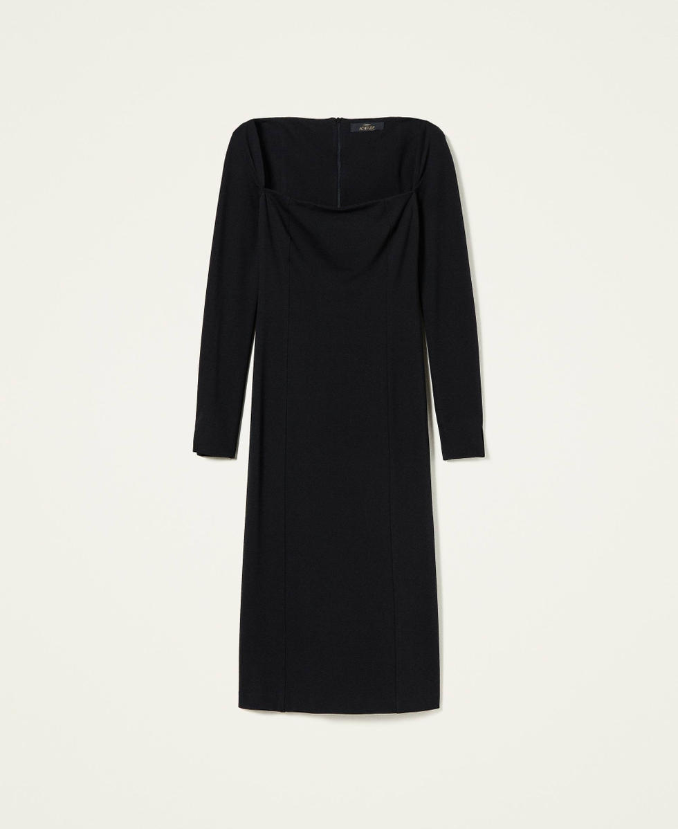 Figurbetontes Kleid mit Herzausschnitt Schwarz Frau 212AT2410-0S