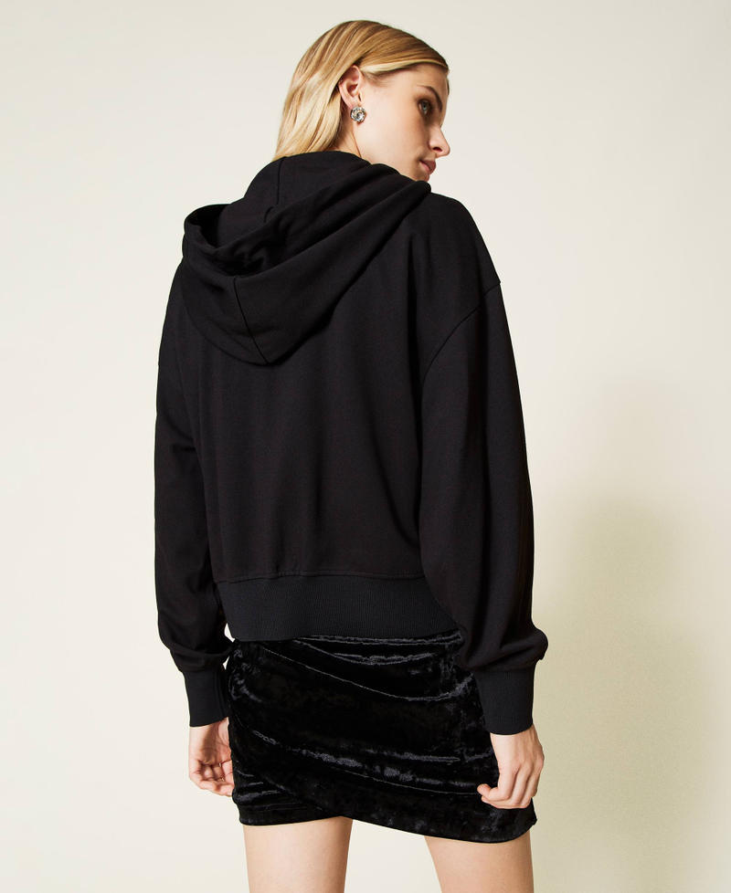 Sudadera con capucha y logotipo Negro Mujer 212AT241A-04