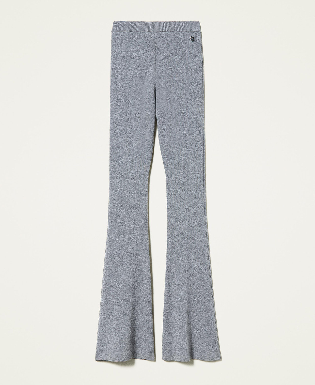 ‘Acquamarine’ flared knit trousers Medium Gray Mélange Woman 212AT3105-0S