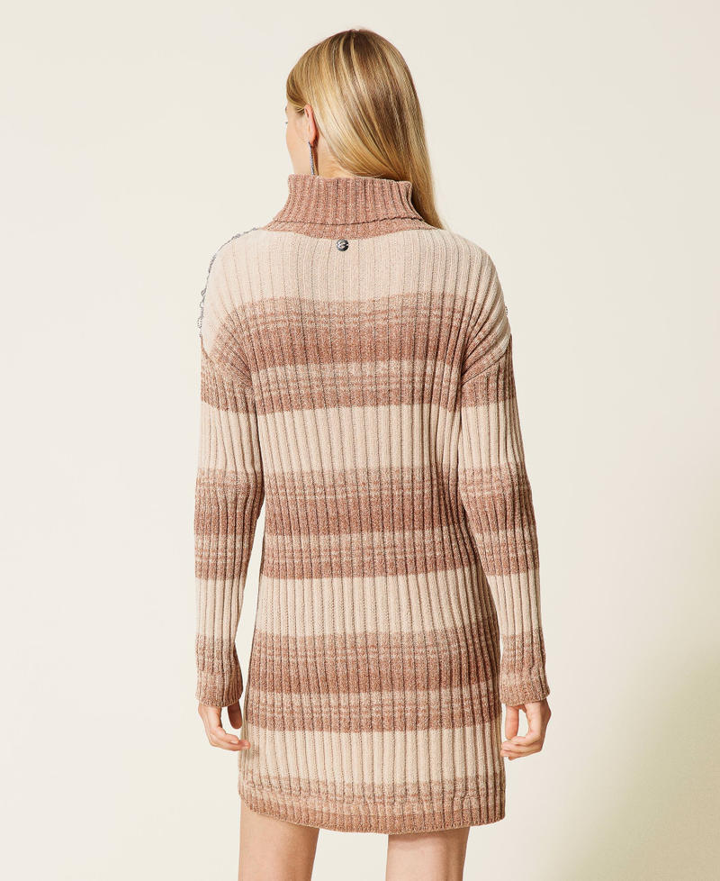 Abito 'Niter' in ciniglia con ricamo Bicolor Beige "Ginger Root" / Beige "Mou" Donna 212AT3221-04
