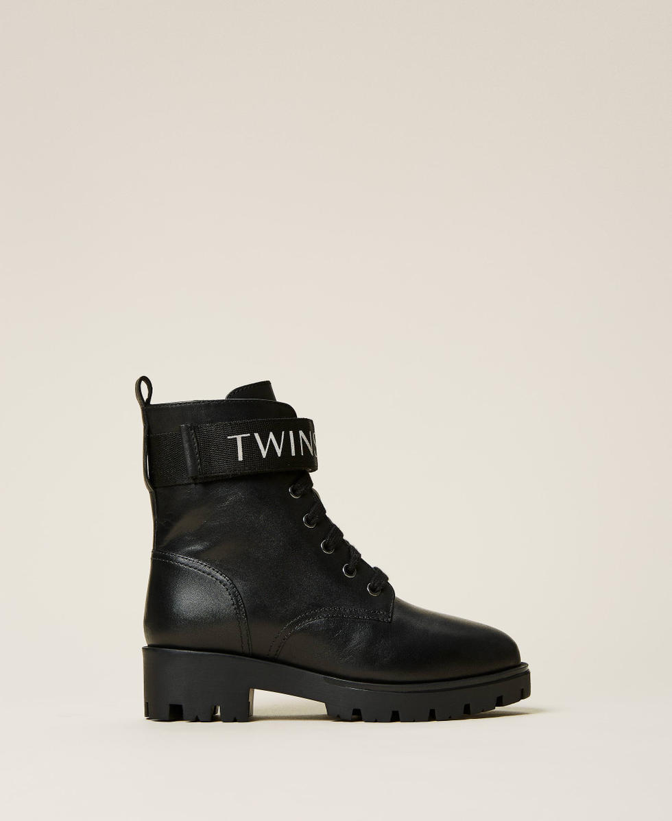 Leather military on sale boots womens