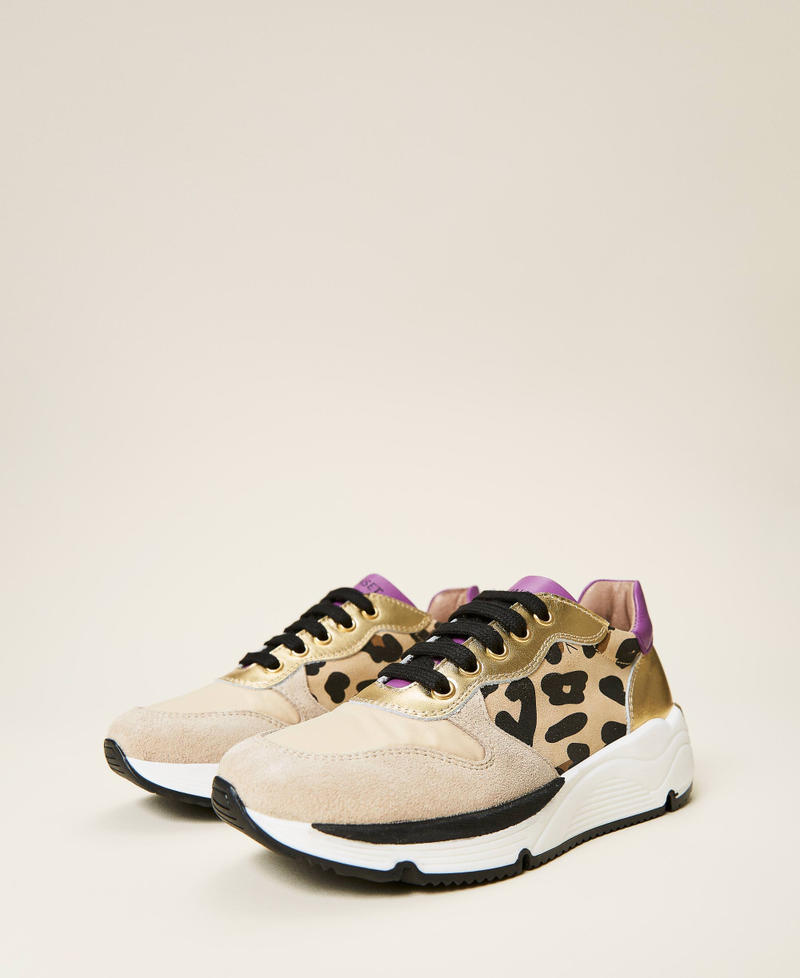 Leopard print running trainers store