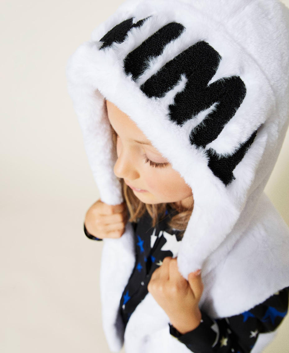 Chaleco largo con capucha Hueso Ni&ntilde;a 212GJ2102-04