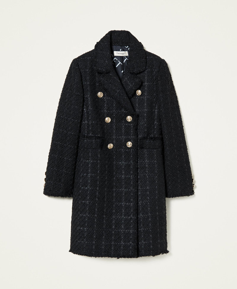 Boucl&eacute; wool cloth coat Black Girl 212GJ2140-0S
