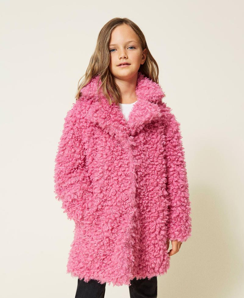 Cappotto effetto peluche Carmine Rose Bambina 212GJ2160-01