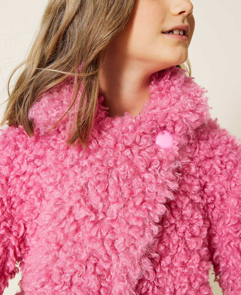 Пальто с плюшевым эффектом Пунцовый Розовый Девочка 212GJ2160-05