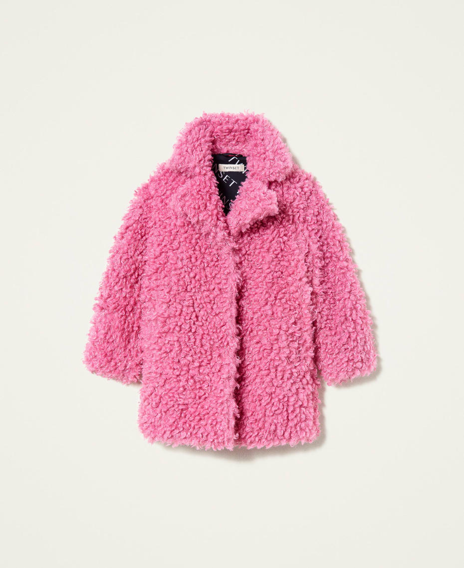 Пальто с плюшевым эффектом Пунцовый Розовый Девочка 212GJ2160-0S