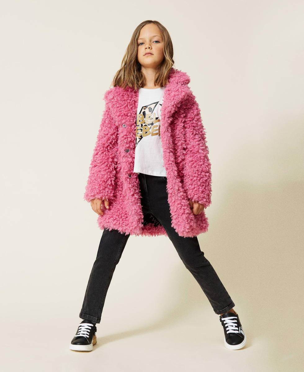 Manteau effet peluche hotsell