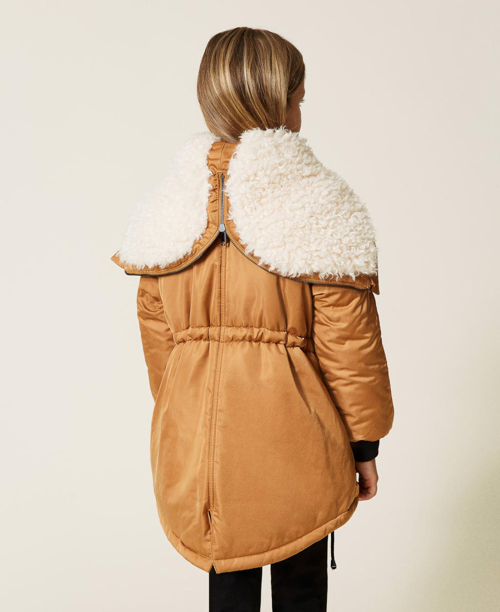 Parka en tissu technique Noisette Irish Cream Fille 212GJ2210-03