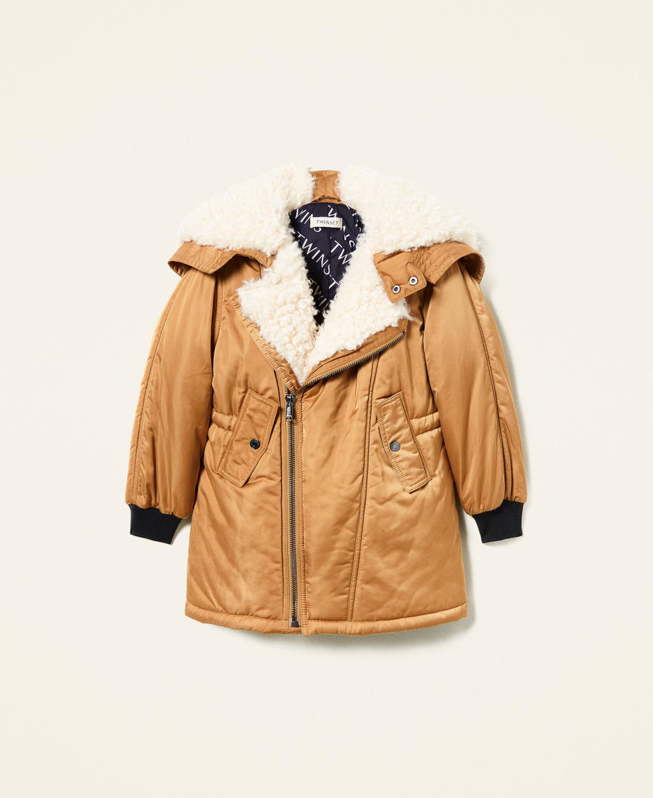 Parka aus technischem Gewebe Irish Cream-Haselnussbraun M&auml;dchen 212GJ2210-0S
