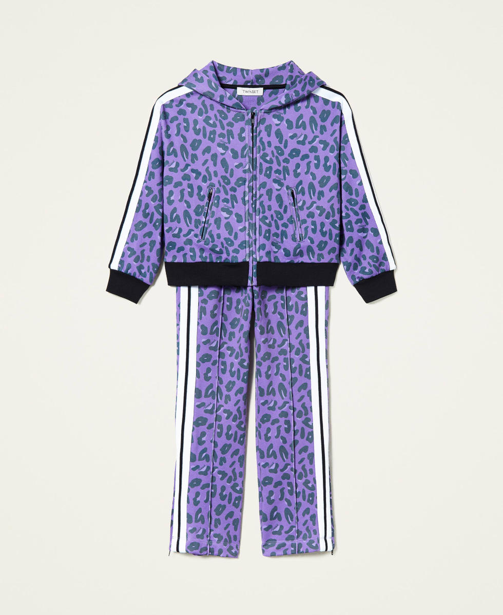 Girls leopard print tracksuit hotsell