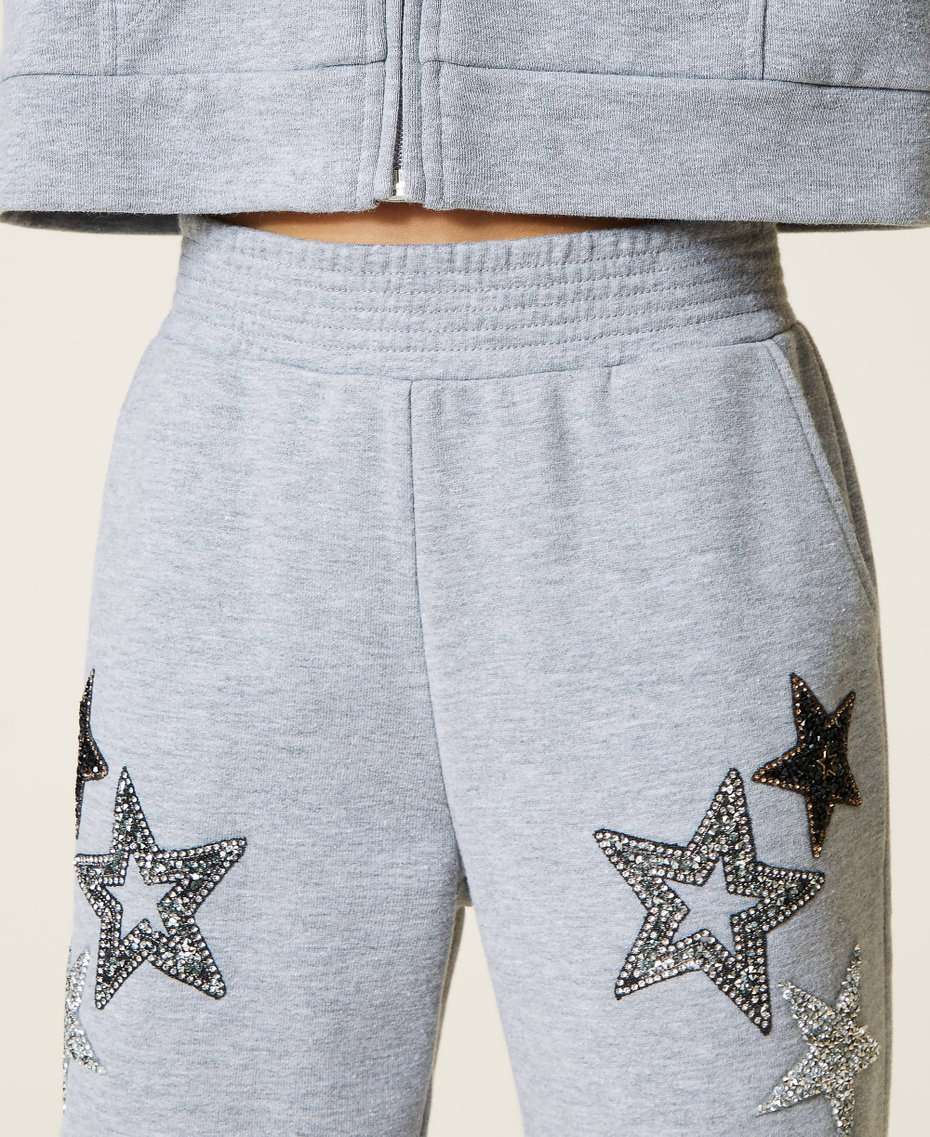 Embroidered sweatpants Light Gray M&eacute;lange Girl 212GJ2294-05