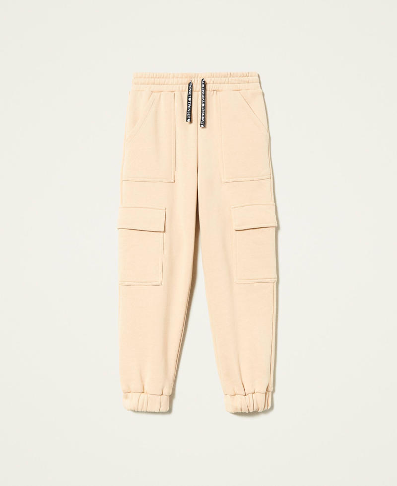 Pantalon de jogging avec poches Beige "Pâte d'Amande" Fille 212GJ230C-0S