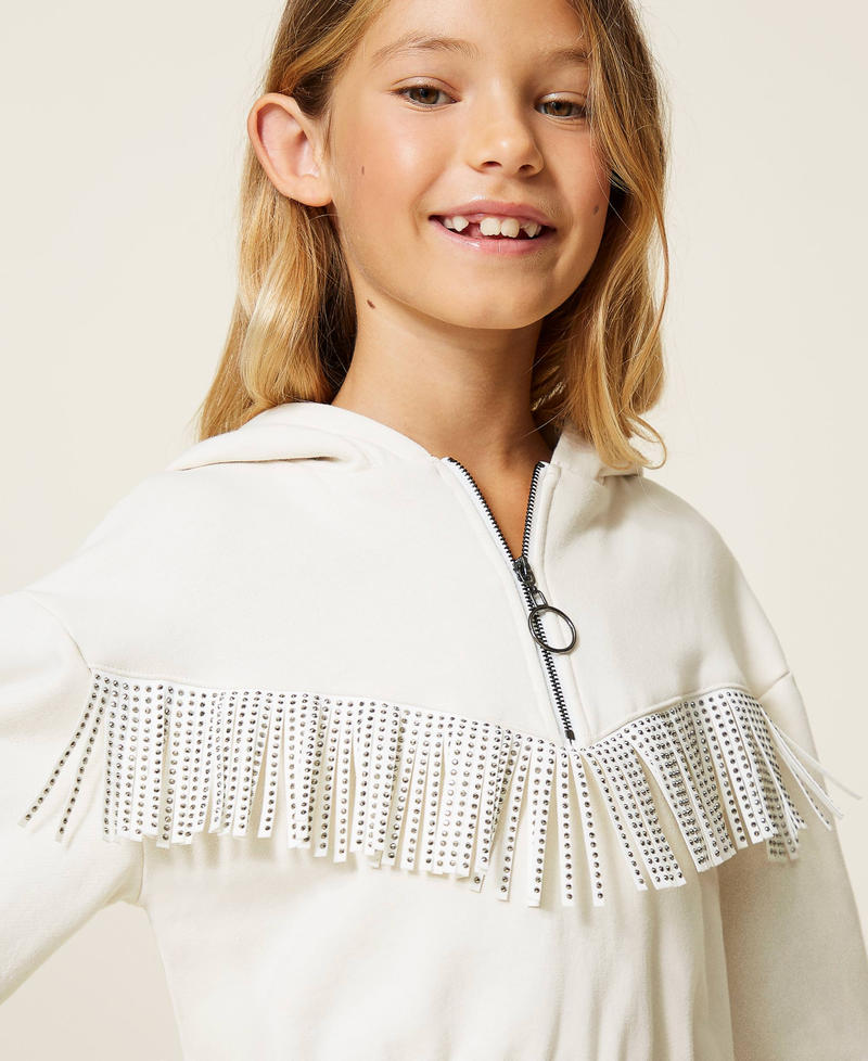 Hoodie with fringes and rhinestones Off White Girl 212GJ230E-04