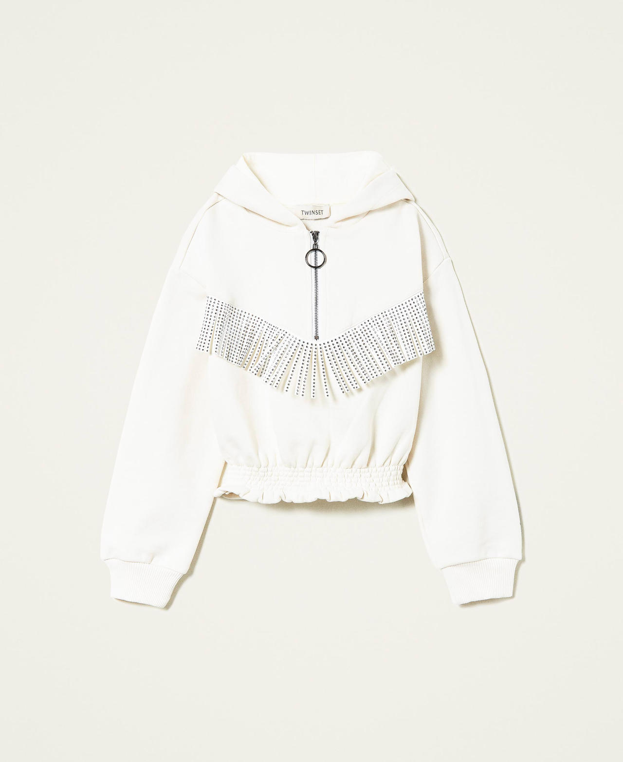 Hoodie with fringes and rhinestones Off White Girl 212GJ230E-0S