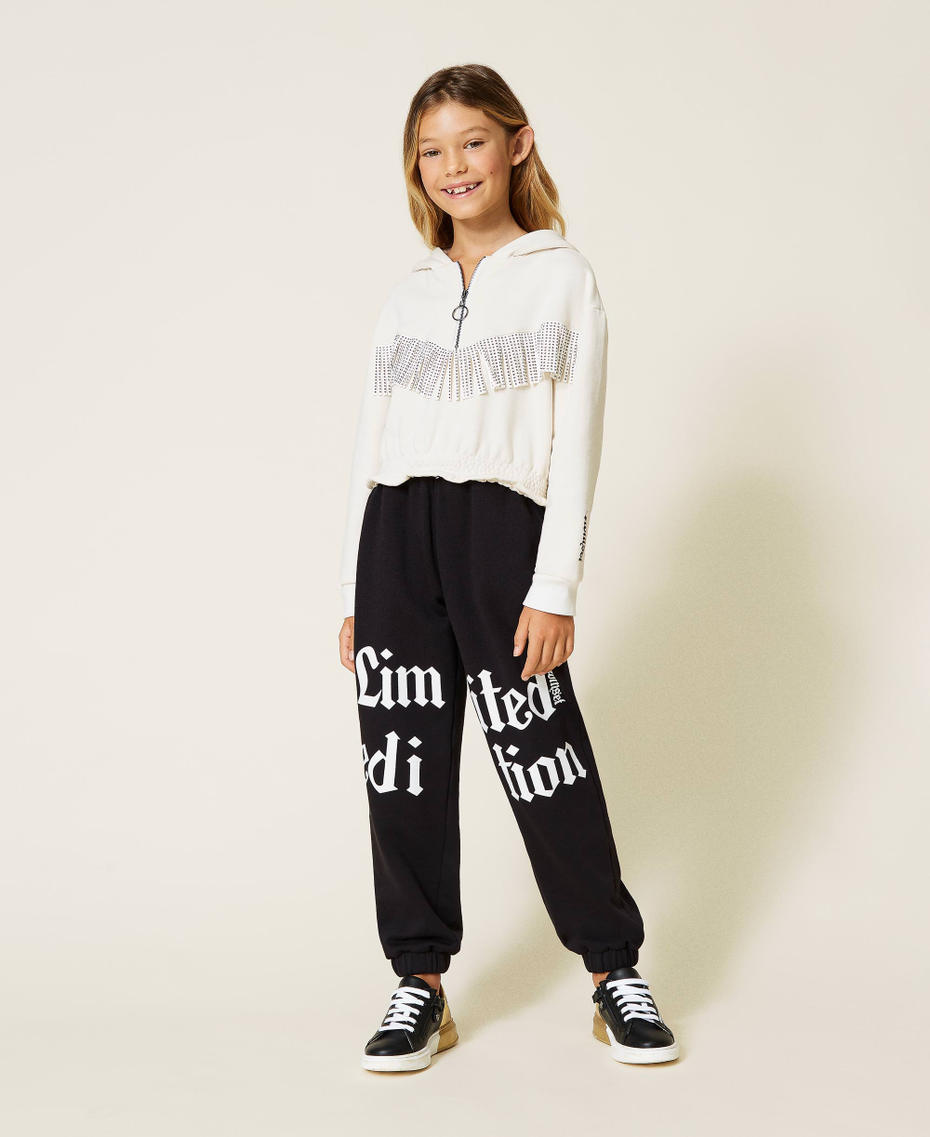 Hoodie with fringes and rhinestones Off White Girl 212GJ230E-0T