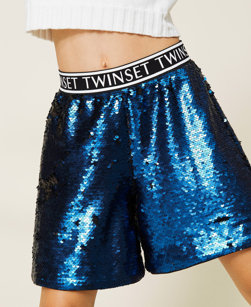 Full sequin shorts "Surf” Blue Girl 212GJ2392-05