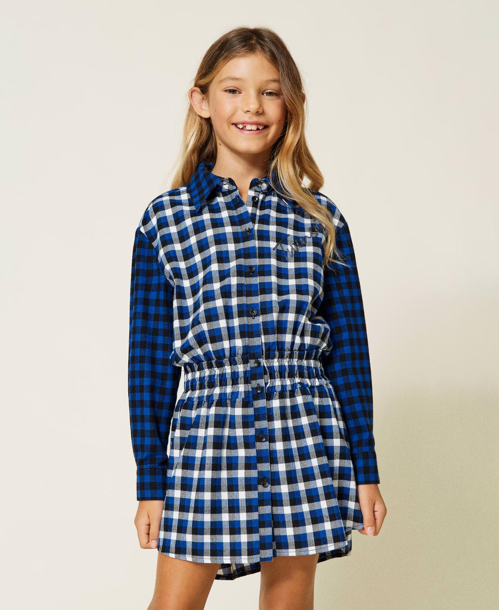 Girls flannel shirt dress clearance