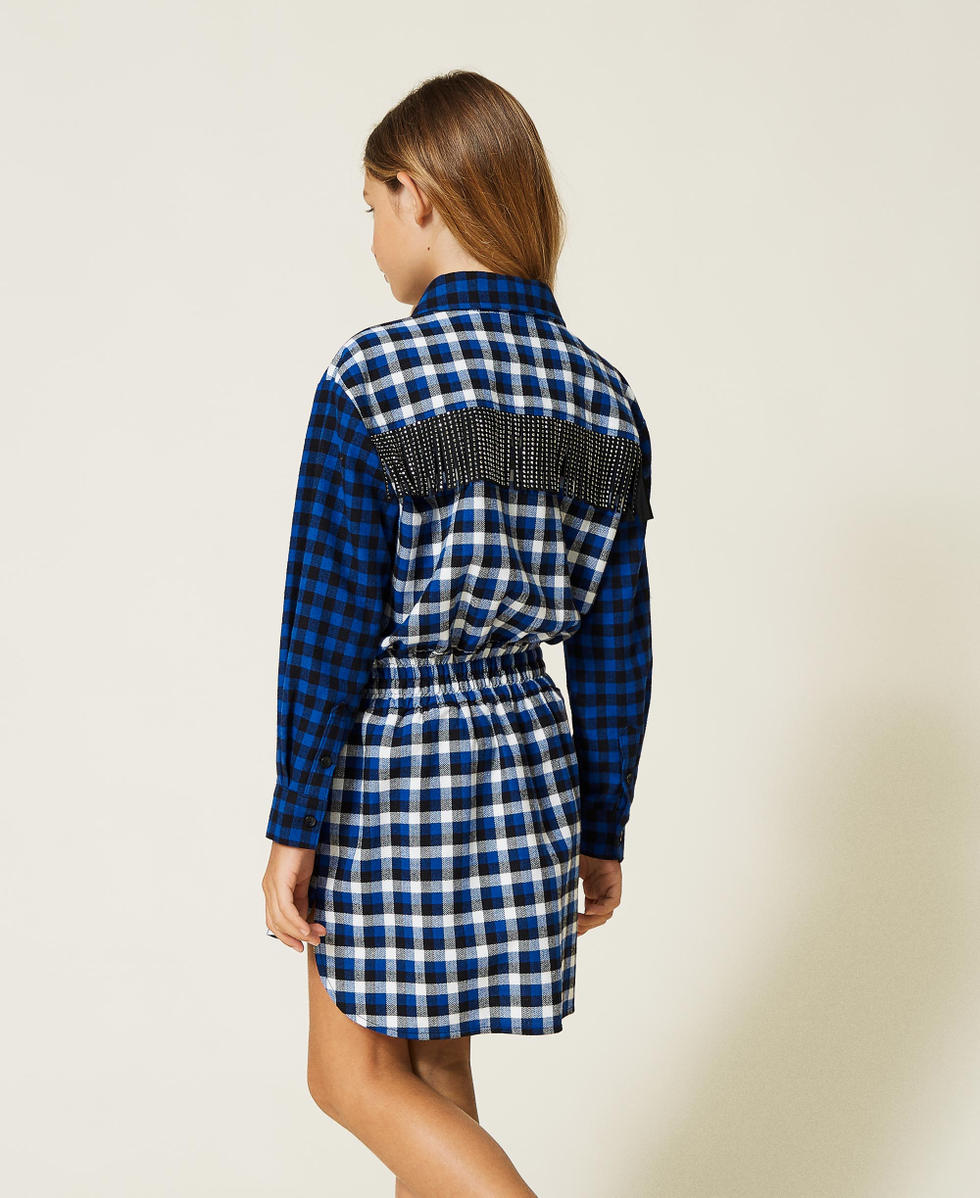 Flannel shirt dress Surf Check Mix Girl 212GJ2457-03