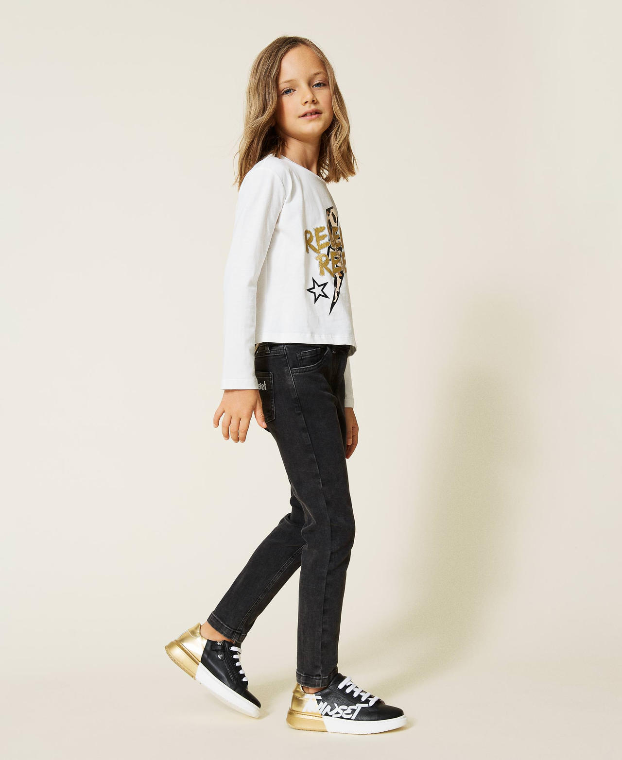 Skinny-Jeans Schwarz M&auml;dchen 212GJ250B-03