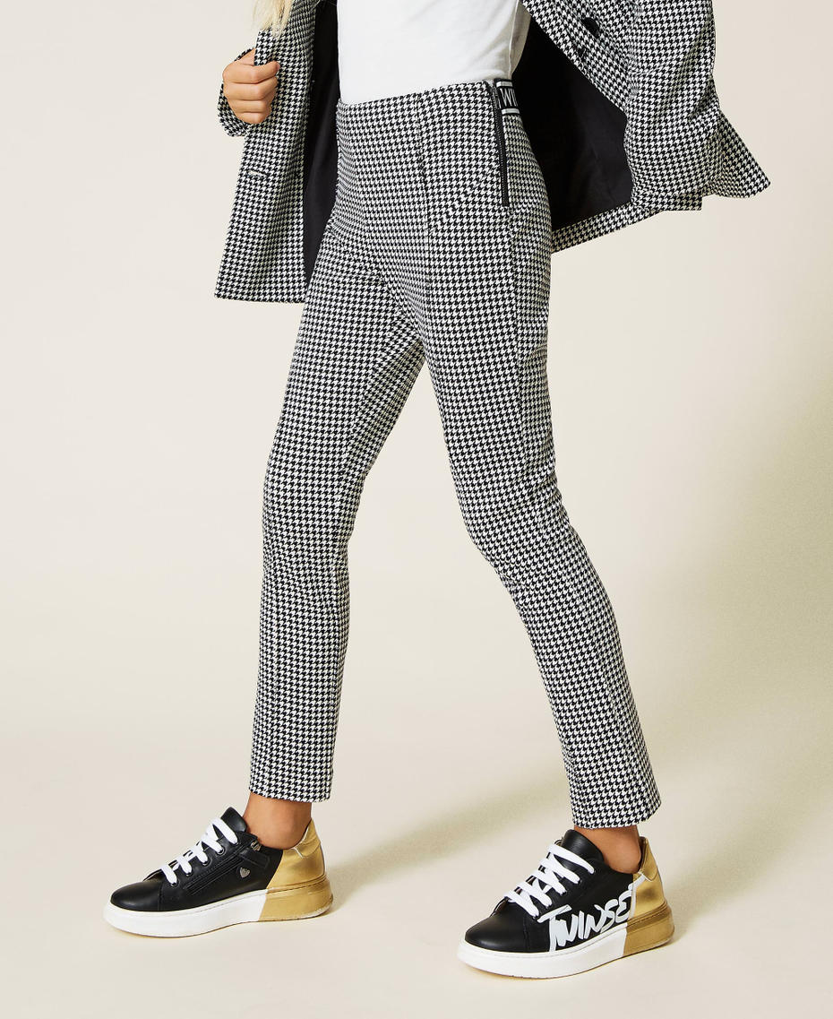 Houndstooth leggings Off White Houndstooth / Black Girl 212GJ2541-04