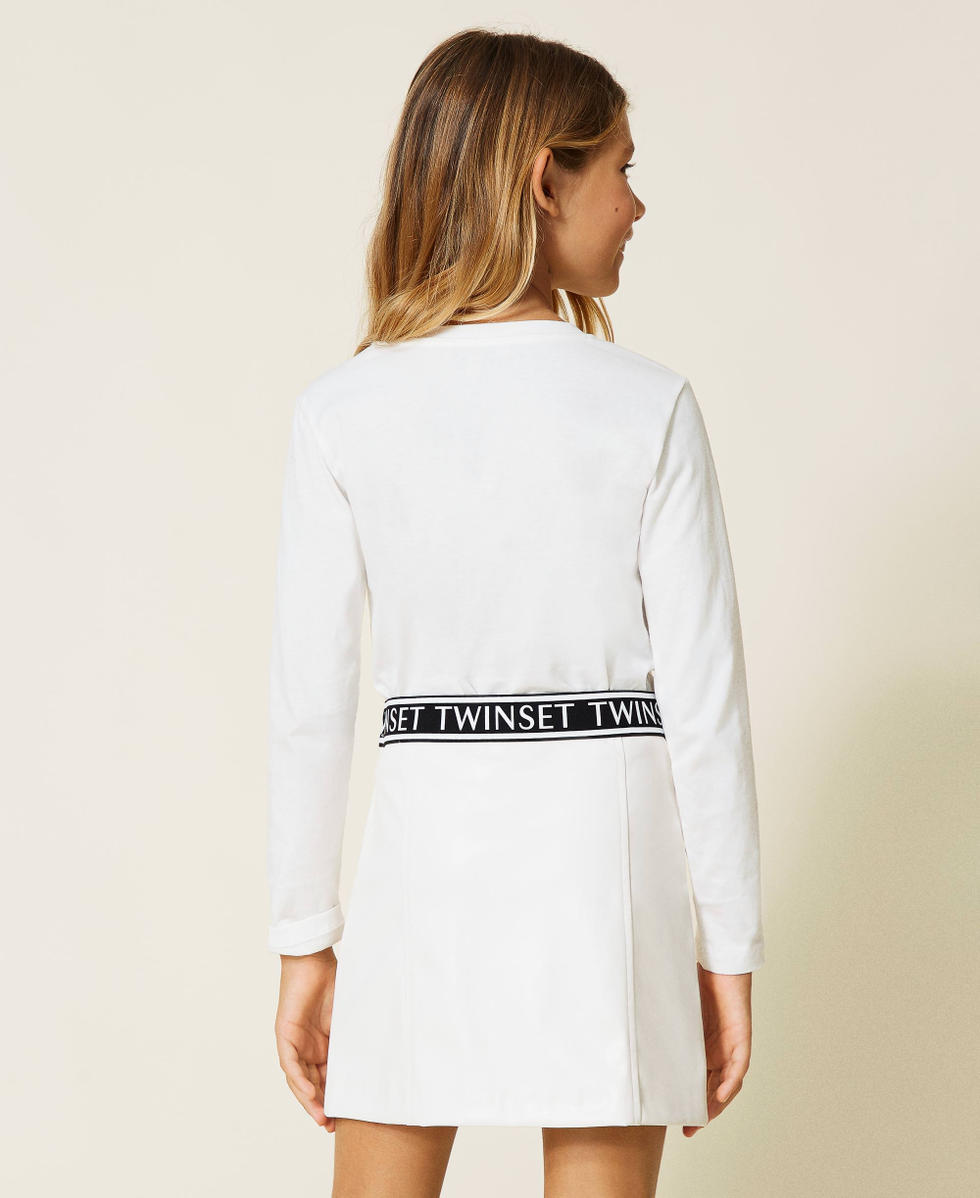 Mini-jupe en tissu enduit Off White Fille 212GJ2571-03