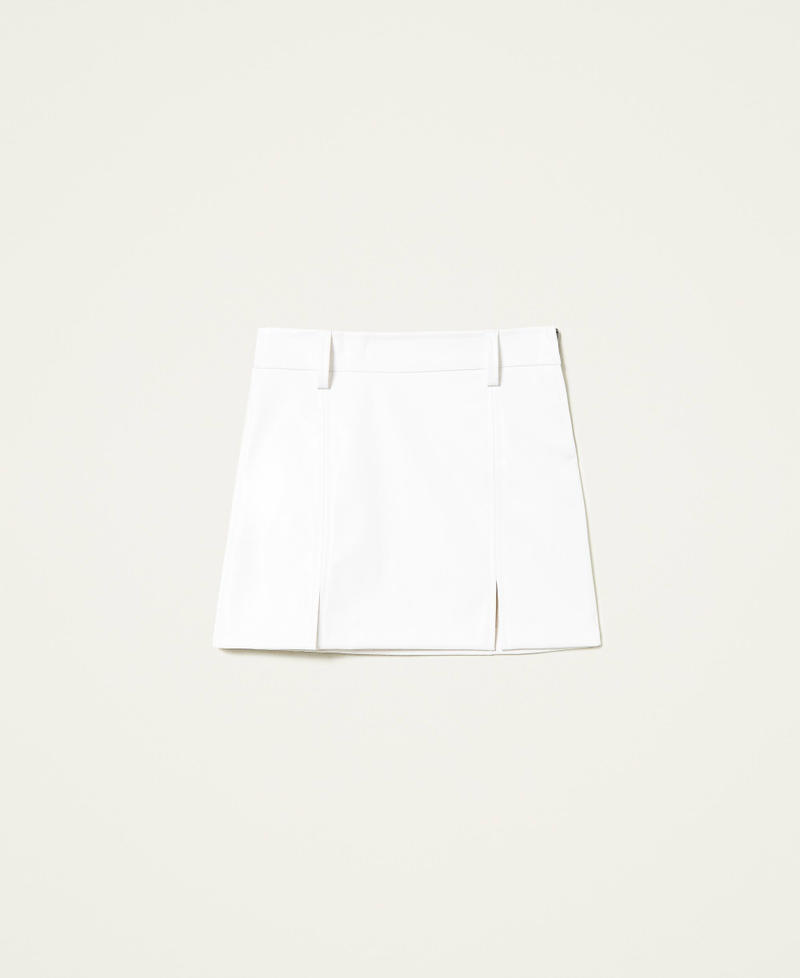 Мини-юбка из ткани с покрытием Off White Девочка 212GJ2571-0S