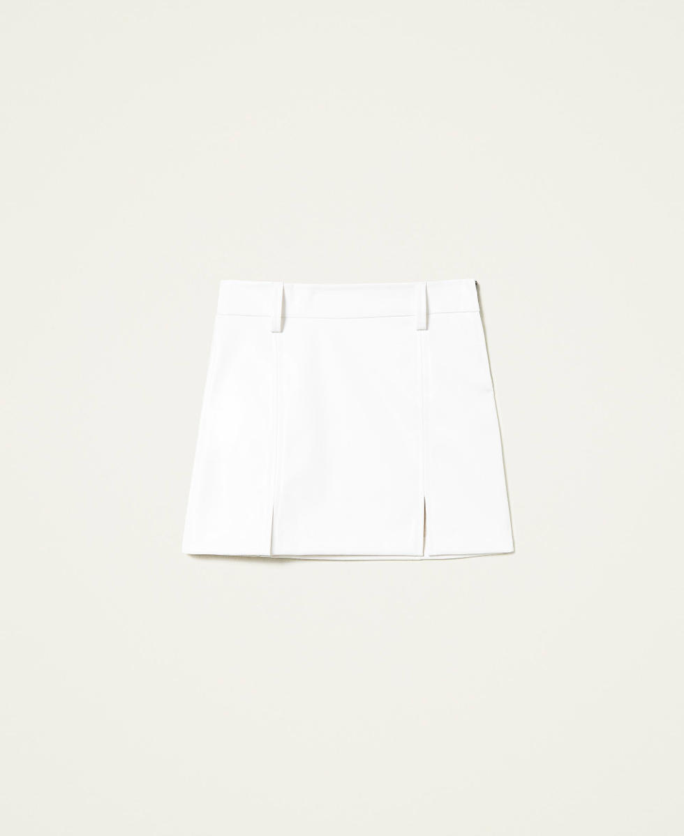 Mini-jupe en tissu enduit Off White Fille 212GJ2571-0S