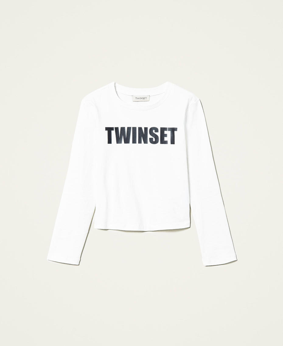 Cropped t-shirt with logo Off White Girl 212GJ2590-0S