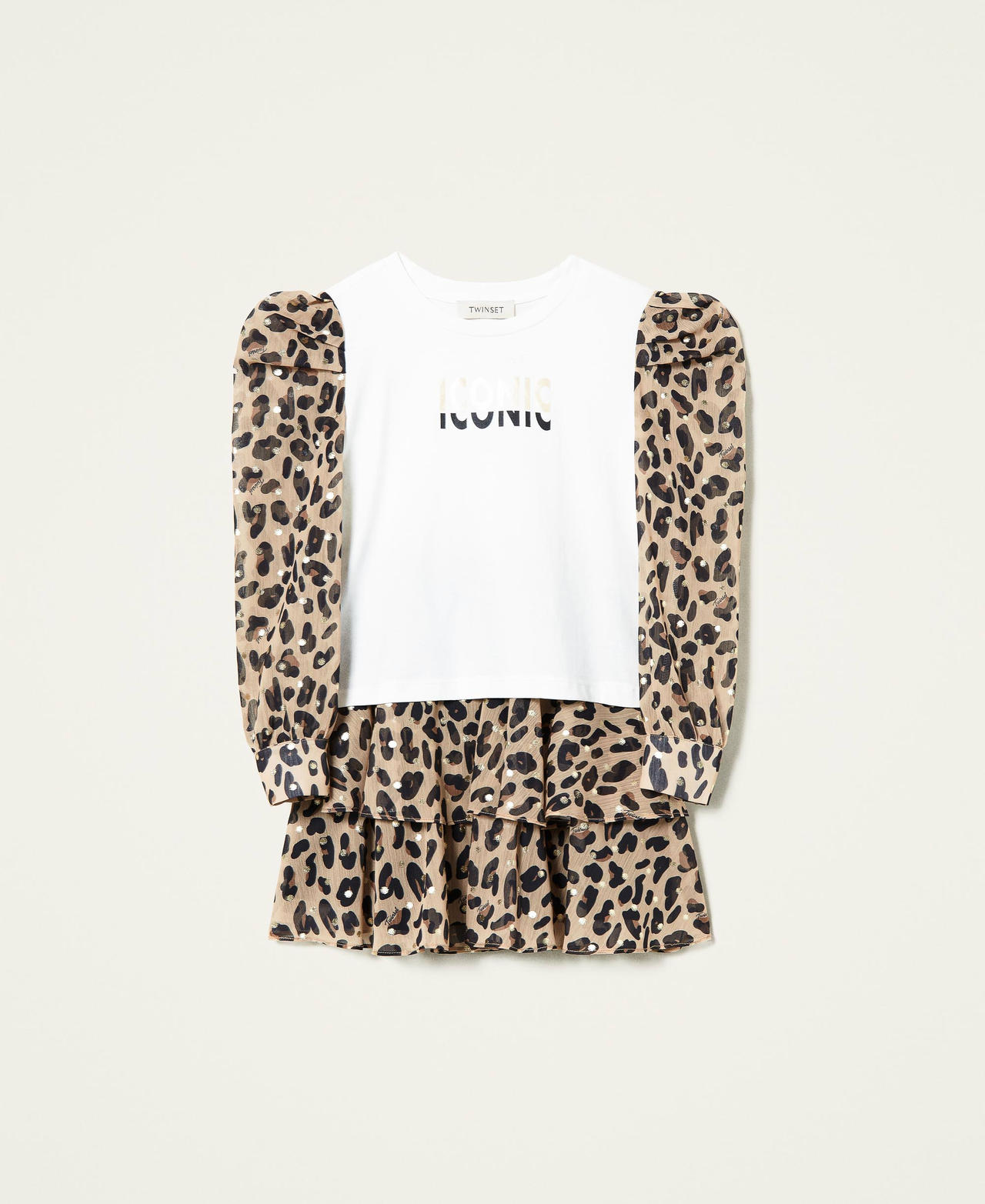 Animal print blouse and skirt Marzipan Leopard Spot Print Girl 212GJ2602-0S
