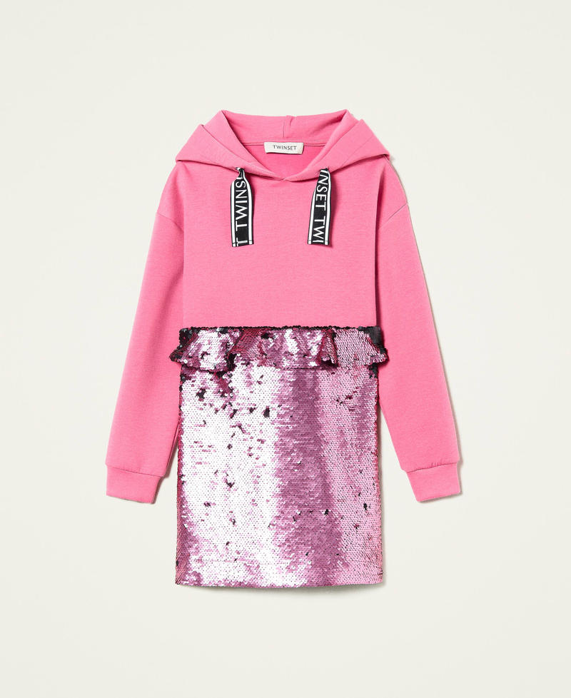 Abito in tessuto scuba e full paillettes Carmine Rose Bambina 212GJ2630-0S