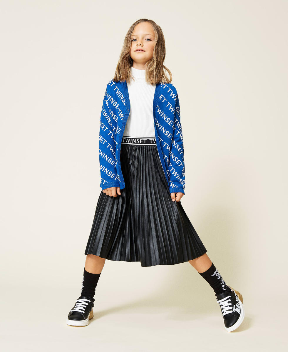 Pull col montant c&ocirc;tel&eacute; Off White Fille 212GJ3010-0T