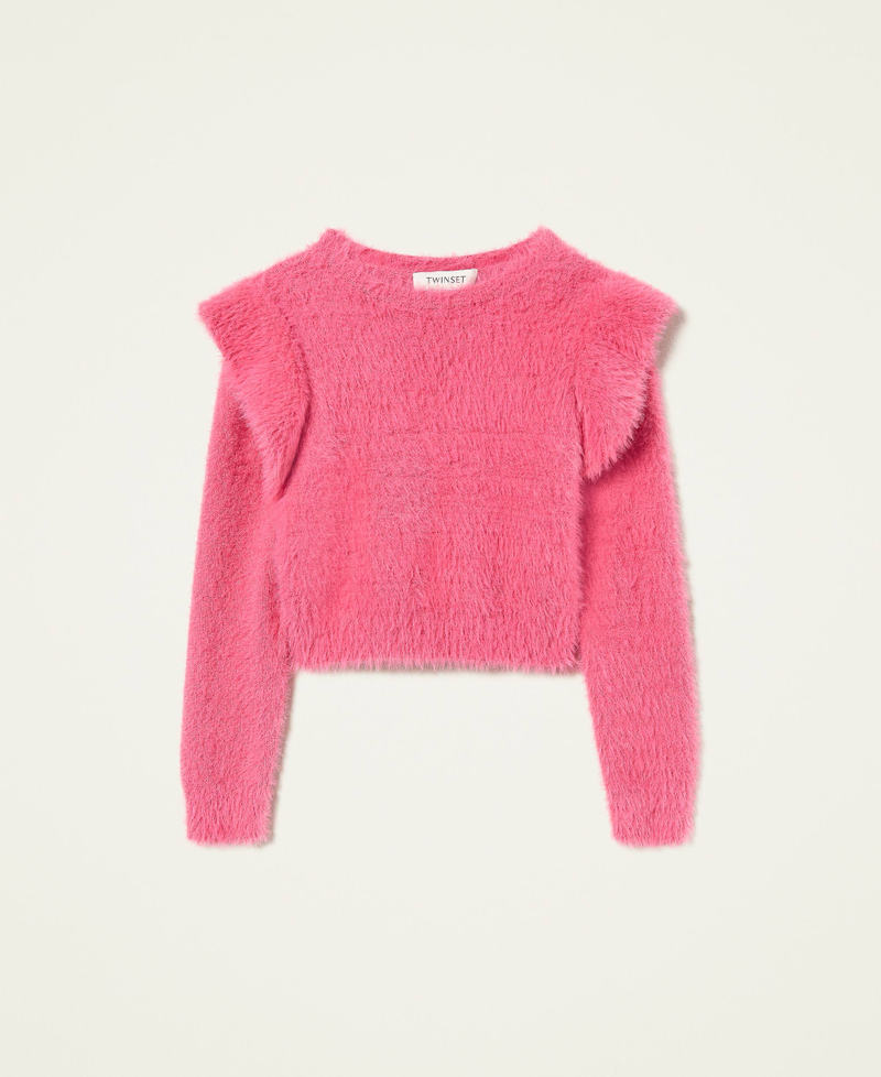 Pullover mit Volants Carmine Rose M&auml;dchen 212GJ3080-0S