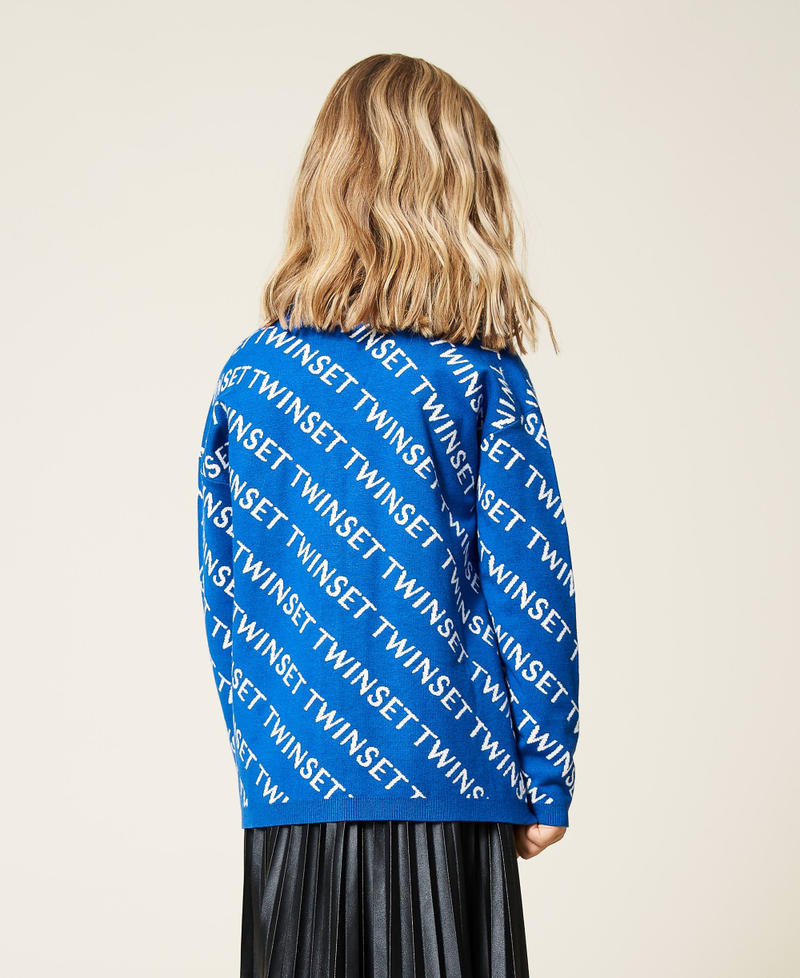 Back Logo Jacquard Wool Cardigan main image 0