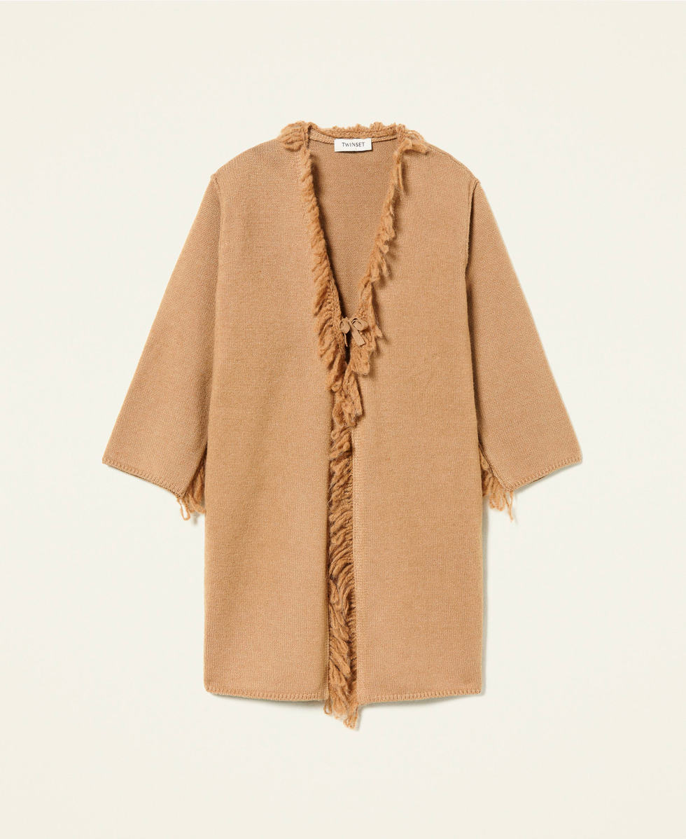 Maxi cardigan cheap con frange