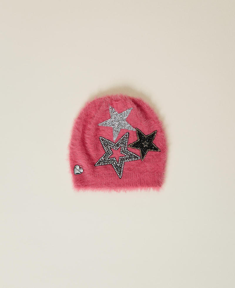 Woolly hat with stars Carmine Rose Girl 212GJ4918-01