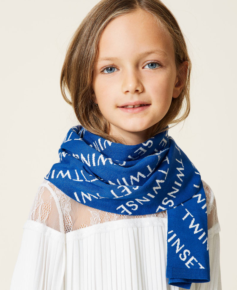 Scarf with jacquard logo Surf / Off White Jacquard Girl 212GJ491G-0S