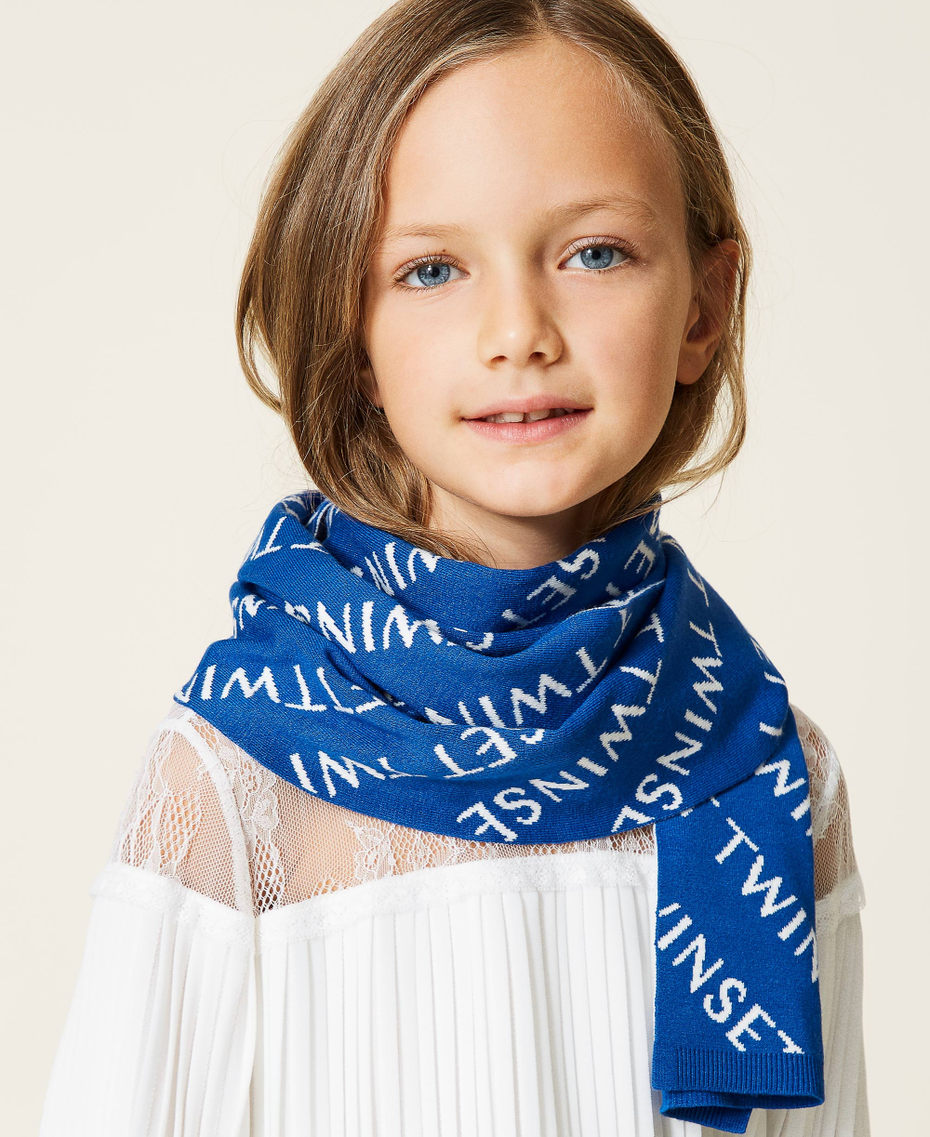 Scarf with jacquard logo Surf / Off White Jacquard Girl 212GJ491G-0S