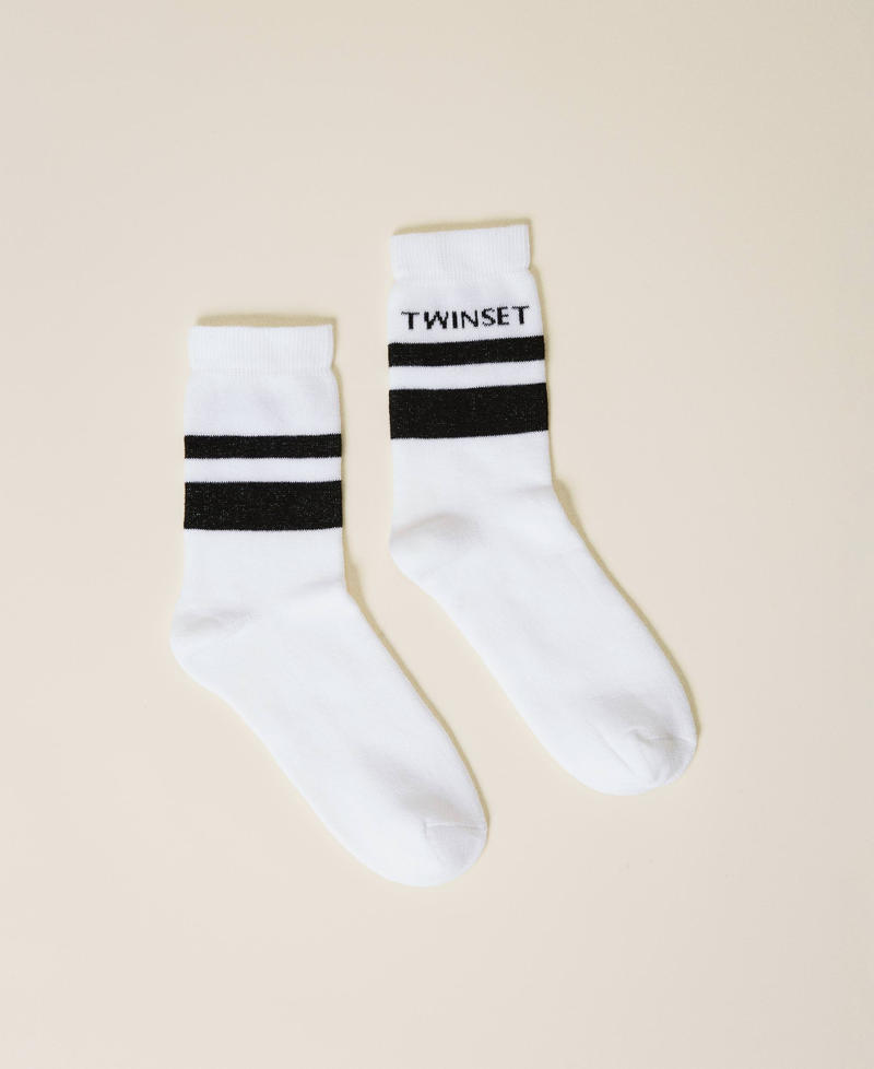 Махровые носки с логотипом Off White Девочка 212GJ4931-01