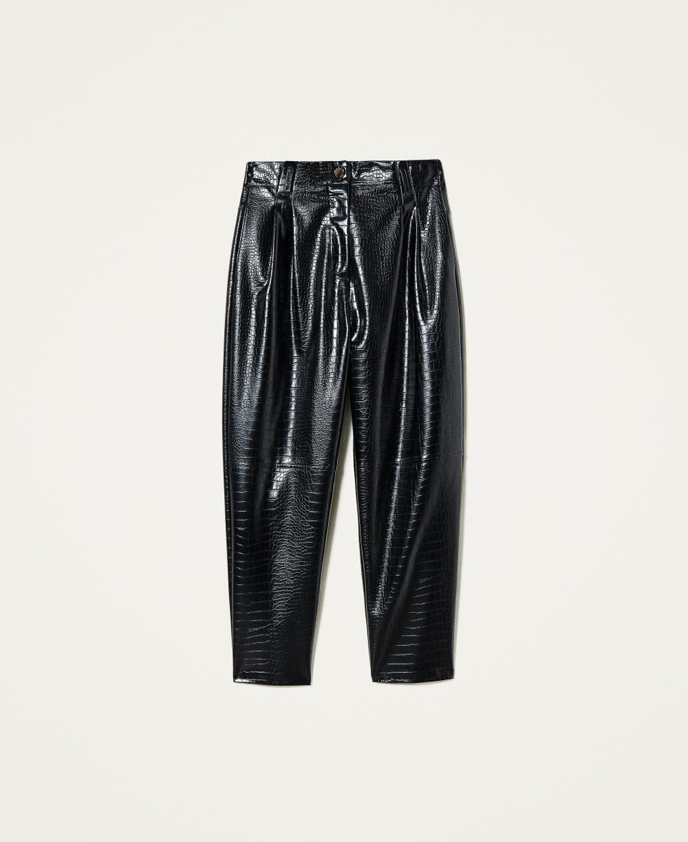 Croc print trousers sales